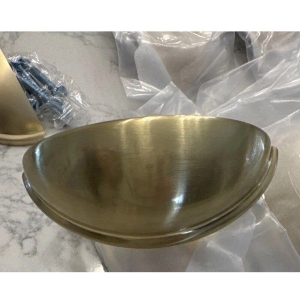 Brushed Gold Metal Cup Pulls Set of 10 for Cabinet Drawer Modern with Screws